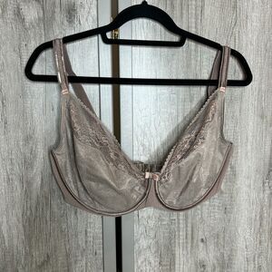 Chantelle Bra Size 38H Taupe Color Underwire Unpadded